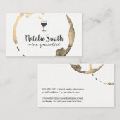 Wijnvlek (wijnglas) / Goud Visitekaartje (Voorkant / Achterkant)