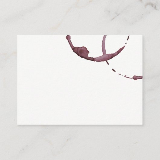 Wijnvlek (wijnglas) / Sommelier Visitekaartje (Achterkant)