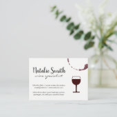 Wijnvlek (wijnglas) / Sommelier Visitekaartje (Staand voorkant)