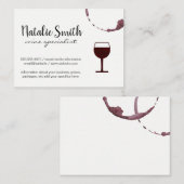 Wijnvlek (wijnglas) / Sommelier Visitekaartje (Voorkant / Achterkant)