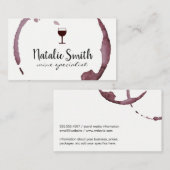 Wijnvlek (wijnglas) visitekaartje (Voorkant / Achterkant)