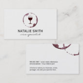 Wijnvlek (wijnglas) visitekaartje (Voorkant / Achterkant)