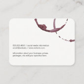 Wijnvlek (wijnglas) visitekaartje (Achterkant)