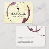 Wijnvlek (wijnglas) visitekaartje (Voorkant / Achterkant)