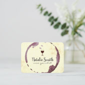 Wijnvlek (wijnglas) visitekaartje (Staand voorkant)