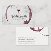 Wijnvlek (wijnglas) visitekaartje (Voorkant / Achterkant)