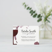 wijnvlek | wijnsommelier visitekaartje (Staand voorkant)