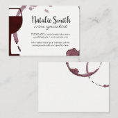 wijnvlek | wijnsommelier visitekaartje (Voorkant / Achterkant)