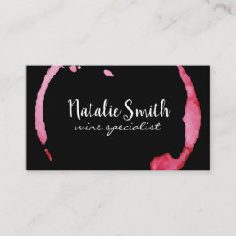 Wijnvlek (zwart / wit) visitekaartje