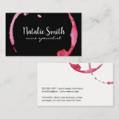 Wijnvlek (zwart / wit) visitekaartje (Voorkant / Achterkant)