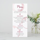 Wijnvlekken Bruiloft Menu (Staand voorkant)