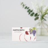 Wijnvlekken | Druiven aan de Wijnstok Visitekaartje (Staand voorkant)