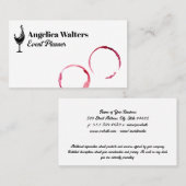 Wijnvlekken | Glass Splash Logo Visitekaartje (Voorkant / Achterkant)