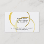 Wijnvlekken (goud) visitekaartje (Achterkant)