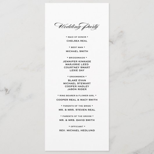 Wijnvlekken wijngaard ceremonie programma programmakaart (Achterkant)