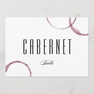 Wijnvlekken Wijngaard Tafelkaart Nummer Kaart