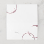 Wijnvlekken Wijnmakerij Escort Place Card SET Plaatskaartje (Buitenkant ongevouwen)
