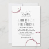 Wijnvlekken Wijnmakerij Wijngaard bruiloft uitnodi Kaart (Voorkant)