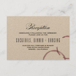 Wijnvlekken Wijnmakerij Wijngaard Trouwreceptiekaa Kaart