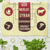 Wijnvoerhandleiding Voedsel- en Wijnvun Theedoek (Gevouwen)