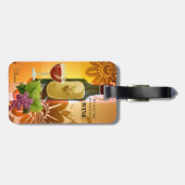 Wijnvormend Bagagelabel voor kunstmatig ontwerp (Achterkant horizontaal)