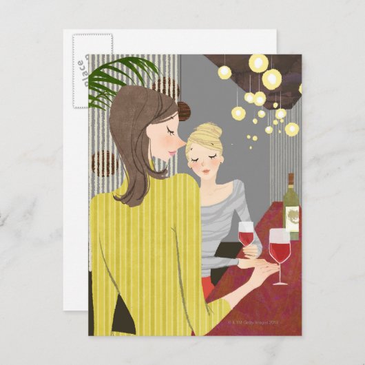 Wijnvrouw Briefkaart (Voorkant / Achterkant)