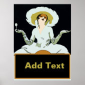 Wijnvrouw en voeg hier tekst toe Poster (Voorkant)