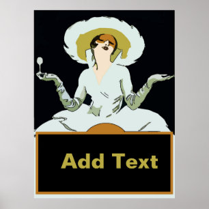 Wijnvrouw en voeg hier tekst toe Poster