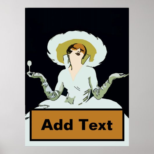 Wijnvrouw en voeg hier tekst toe poster (Voorkant)