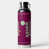 Wijnwaterfles met naam waterfles (Achterkant)