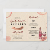 Wijnweekend bachelorette uitnodiging (Voorkant)