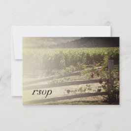 Wijnwerf en Roos Fence Wedding RSVP Kaartje