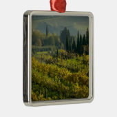 Wijnwerf, Toscane, Italië Metalen Ornament (Rechts)