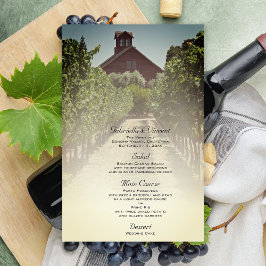 Wijnwerij en menu Rustic Red Barn Wedding
