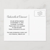 Wijnwerij en Roos hek bruiloft Opslaan Datum Aankondigingskaart (Achterkant)