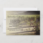 Wijnwerij en Roos hek bruiloft Opslaan Datum Kaart (Voorkant)