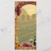 Wijnwerper of Wine Thleed Menu Kaart (Achterkant)