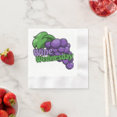 Wijnwijn die woensdag drinkt servetten (Insitu)