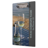 Wijnwinkel, bar of wijnmakerij menuhouder klembord (Links)