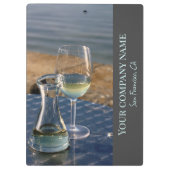 Wijnwinkel, bar of wijnmakerij menuhouder klembord (Achterkant)