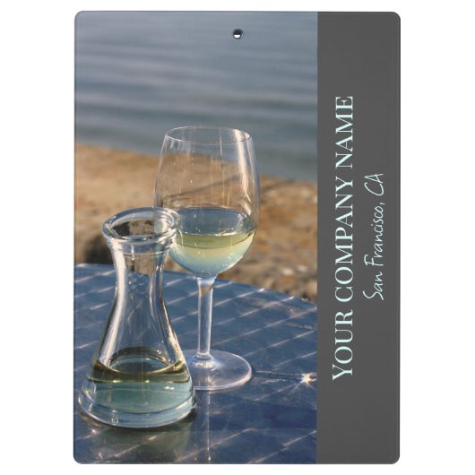 Wijnwinkel, bar of wijnmakerij menuhouder klembord (Achterkant)