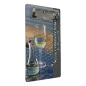 Wijnwinkel, bar of wijnmakerij menuhouder mini klembord (Schuin)