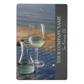 Wijnwinkel, bar of wijnmakerij menuhouder mini klembord (Achterkant)