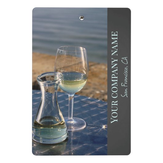 Wijnwinkel, bar of wijnmakerij menuhouder mini klembord (Achterkant)