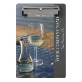 Wijnwinkel, bar of wijnmakerij menuhouder mini klembord (Voorkant)