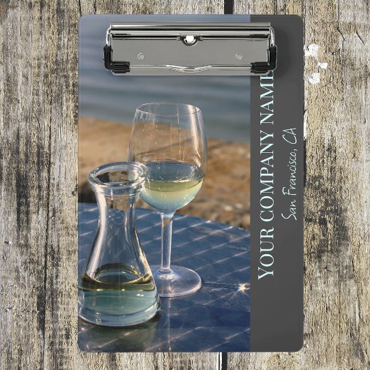 Wijnwinkel, bar of wijnmakerij menuhouder mini klembord