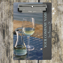 Wijnwinkel, bar of wijnmakerij menuhouder mini klembord
