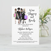 Wijnwinkel en Vrienden Trunk Show Pop-Up Winkel Kaart (Staand voorkant)