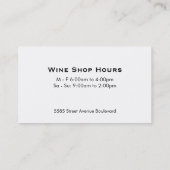 Wijnwinkel Visitekaartje (Achterkant)