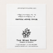 Wijnwinkel Visitekaartje (Buitenkant ongevouwen)